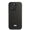 Apple iPhone 13 Pro Max Karl Lagerfeld dėklas Saffiano Plaque juodos spalvos