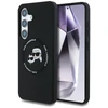 Dėklas Karl Lagerfeld Silicone Double Heads And Circle MagSafe Samsung Galaxy S25 Plus juodos spalvos