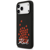 Karl Lagerfeld Silicone Heart Sign Logo MagSafe dėklas skirtas Apple iPhone 17 Pro Max juodos spalvos