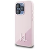 Karl Lagerfeld dėklas skirtas Apple iPhone 15 Pro Max compatible with MagSafe KLHMP15XSCMKMPCP (Silicone Initial Metal Logo) rožinės spalvos
