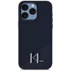 Karl Lagerfeld dėklas skirtas Apple iPhone 15 Pro compatible with MagSafe KLHMP15LSCMKMPCK (Silicone Initial Metal Logo) juodos spalvos