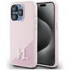Karl Lagerfeld dėklas skirtas Apple iPhone 15 Pro compatible with MagSafe KLHMP15LSCMKMPCP (Silicone Initial Metal Logo) rožinės spalvos