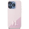 Karl Lagerfeld dėklas skirtas Apple iPhone 15 Pro Max compatible with MagSafe KLHMP15XSCMKMPCP (Silicone Initial Metal Logo) rožinės spalvos