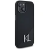 Karl Lagerfeld dėklas skirtas Apple iPhone 15 compatible with MagSafe KLHMP15SSCMKMPCK (Silicone Initial Metal Logo) juodos spalvos