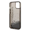 Apple iPhone 14 Karl Lagerfeld dėklas Liquid Glitter Elong juodos spalvos