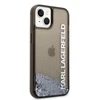 Apple iPhone 14 Karl Lagerfeld dėklas Liquid Glitter Elong juodos spalvos