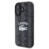 Lacoste Blend Monogram MagSafe Case for iPhone 16 dėklas telefonui juodos spalvos