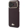 Lacoste PU odos Champs Elysees auksinio logotipo MagSafe dėklas, skirtas iPhone 18 Pro Max, bordo spalvos
