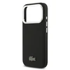 Lacoste Iconic Petit Pique Camera Stand MagSafe dėklas skirtas Apple iPhone 17 Pro juodos spalvos