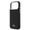 Lacoste Iconic Petit Pique Camera Stand MagSafe dėklas skirtas Apple iPhone 17 Pro Max juodos spalvos