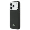 Lacoste Iconic Petit Pique Metal Logo MagSafe dėklas skirtas Apple iPhone 17 Pro juodos spalvos