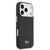 Lacoste Iconic Petit Pique Metal Logo MagSafe dėklas skirtas Apple iPhone 17 Pro Max juodos spalvos