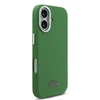 Lacoste Iconic Petit Pique Metal Logo MagSafe dėklas skirtas Apple iPhone 17 žalios spalvos