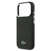 Lacoste Iconic Petit Pique Metal Logo MagSafe dėklas skirtas Apple iPhone 17 Pro juodos spalvos