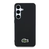 Lacoste Iconic Petit Pique Woven Logo MagSafe dėklas skirtas Samsung Galaxy S25 juodos spalvos
