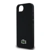 Lacoste Iconic Petit Pique Woven Logo MagSafe dėklas skirtas Apple iPhone 16e juodos spalvos