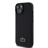 Lacoste Iconic Petit Pique Woven Logo MagSafe dėklas skirtas Apple iPhone 15 Juodas
