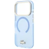 Dėklas Lacoste IML Shockproof Petit Pique Gold Logo MagSafe Case for iPhone 18 Pro Mėlyna
