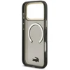 Dėklas Lacoste IML Shockproof Petit Pique Gold Logo MagSafe Case for iPhone 18 Pro Max Juodas
