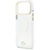 Dėklas Lacoste IML Shockproof Petit Pique Gold Logo MagSafe Case for iPhone 18 Pro Max Transparent