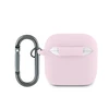 Lacoste Liquid Silicone Croc Logo dėklas skirtas Apple AirPods 4 rožinės spalvos
