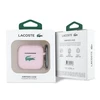 Lacoste Liquid Silicone Croc Logo dėklas skirtas Apple AirPods 4 rožinės spalvos