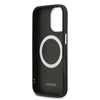 Lacoste PU Leather Champs Elysees MagSafe dėklas skirtas Apple iPhone 17 juodos spalvos