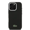 Lacoste PVC Iconic Petit Pique Metal Logo MagSafe dėklas skirtas Apple iPhone 16 Pro Max juodos spalvos