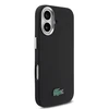 Lacoste PVC Iconic Petit Pique Metal Logo MagSafe dėklas skirtas Apple iPhone 16 juodos spalvos