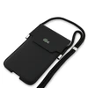Dėklas Lacoste PVC Iconic Petit Pique Metal Logo Phone Pouch XL juodos spalvos