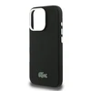 Lacoste PVC Iconic Petit Pique Metal Logo MagSafe dėklas skirtas Apple iPhone 16 Pro Max juodos spalvos
