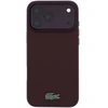 Dėklas Lacoste PVC Iconic Petit Pique Metal Logo MagSafe Case for iPhone 18 Pro Burgundy