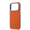 Lacoste PVC Petit Pique Semi Wrap MagSafe dėklas skirtas Apple iPhone 17 Pro oranžinės spalvos