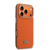 Lacoste PVC Petit Pique Semi Wrap MagSafe dėklas skirtas Apple iPhone 17 Pro oranžinės spalvos