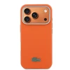 Lacoste PVC Petit Pique Semi Wrap MagSafe dėklas skirtas Apple iPhone 17 Pro oranžinės spalvos
