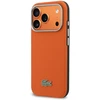 Lacoste PVC Petit Pique Semi Wrap MagSafe dėklas skirtas Apple iPhone 17 Pro Max oranžinės spalvos