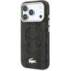 Lacoste PVC pusiau uždengiantis reljefinis MagSafe dėklas, skirtas iPhone 18 Pro Max, rudas