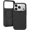 Liavec šilkinis dėklas su metaliniu kameros rėmeliu, skirtas Iphone 18 Pro/17 Pro, juodas