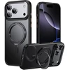Marka Niezdefiniowana - Magnetinis dėklas su besisukančiu stovu iPhone 18 Pro / 17 Pro TPU akrilas MagSafe – juodas