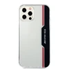 Mercedes Benz Apple iPhone 12 / 12 Pro AMG dėklas Electroplate Vertical (AMHCP12MTVLBR) baltos spalvos