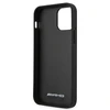 Mercedes Benz Apple iPhone 12 Mini Mercedes AMG dėklas odinis Debossed Lines (AMHCP12SGSEBK) juodos spalvos