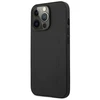 Mercedes Benz Apple iPhone 14 Pro Mercedes AMG dėklas odinis Hot Stamped (AMHCP14LDOLBK) juodos spalvos
