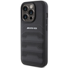 Mercedes AMG Leather Debossed Lines dėklas iPhone 15 Pro - juodas