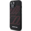 Mercedes Benz Apple iPhone 14 Plus / 15 Plus AMG dėklas silikoninis Large Rhombuses Pattern MagSafe (AMHMP15M23SSPK) juodos spalvos