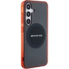 Mercedes Benz Samsung Galaxy S24 AMG dėklas Transparent Bicolor MagSafe (AMHMS24S23HBCK) juodos spalvos