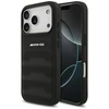 Mercedes Dėklas AMG Leather Debossed Lines Logo skirtas Apple iPhone 17 Pro juodos spalvos