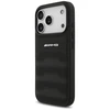 Mercedes Dėklas AMG Leather Debossed Lines Logo skirtas Apple iPhone 17 Pro juodos spalvos