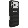 Mercedes Dėklas AMG Leather Debossed Lines Logo skirtas Apple iPhone 17 Pro juodos spalvos