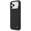 Original dėklas MERCEDES Leather Large Laurel Leave MagSafe skirtas Apple iPhone 17 Pro Max juodos spalvos