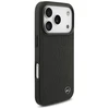Original dėklas MERCEDES Leather Large Laurel Leave MagSafe skirtas Apple iPhone 17 Pro juodos spalvos